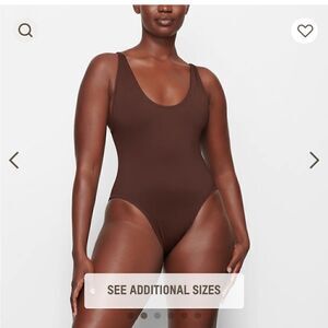 - BNWT Skims Swim Scoop Neck One Piece Cocoa